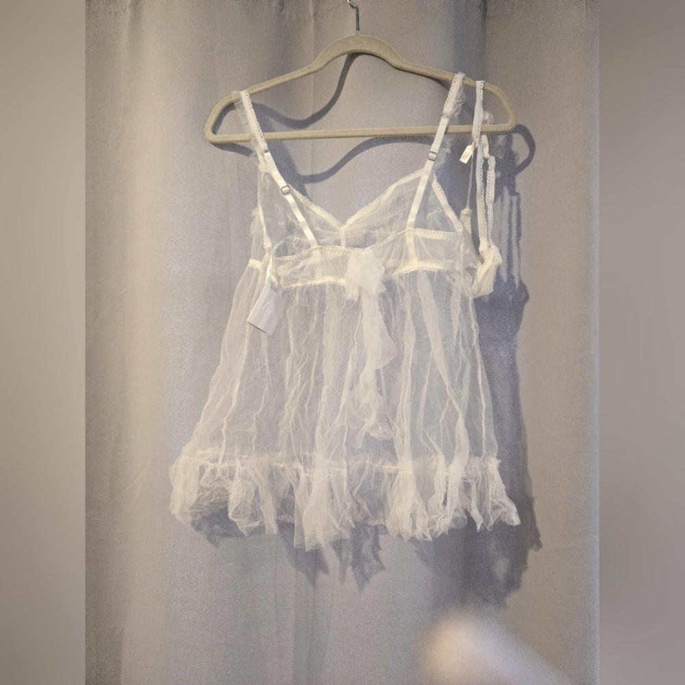 Victorias Secret sheer white babydoll from the "I Do" collection. - Picture 4 of 8